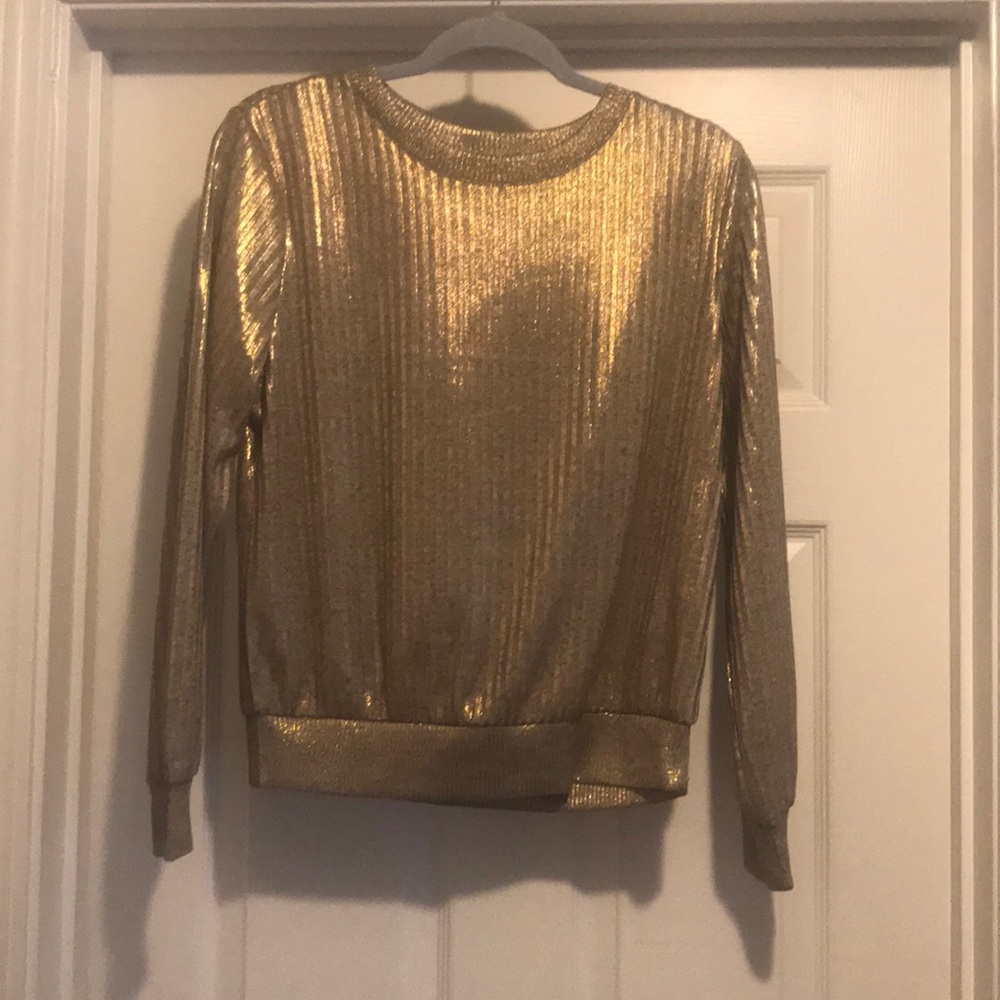 Gold long sleeve top